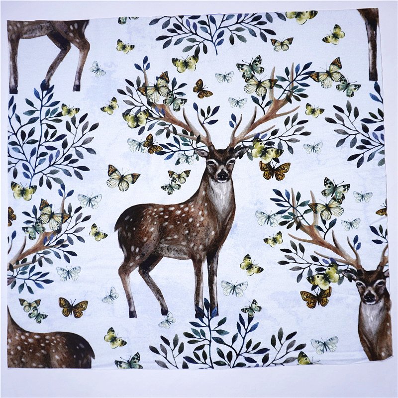 Cheap top quality bamboo print cotton fabric 95% organic bamboo 5%spandex fabric for Baby Cloth,blanket 230-250GSM