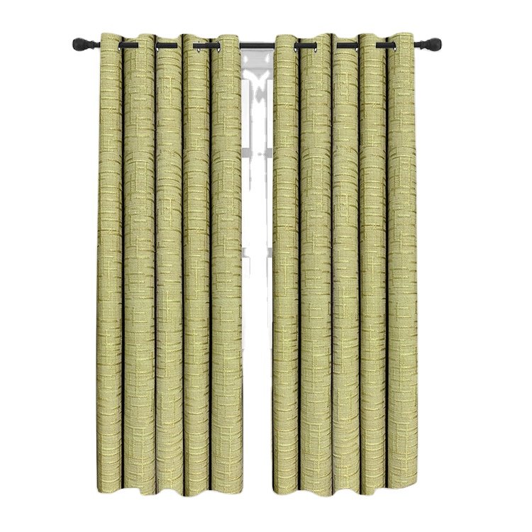 Wholesale Curtain Fabric Linen Cotton Classic jacquard stock colors blackout for living room