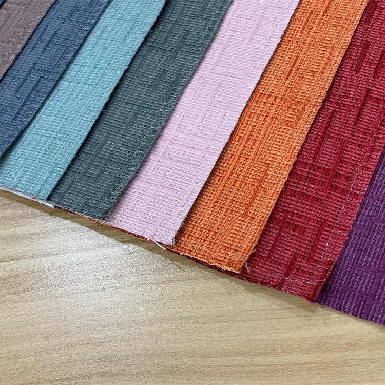 Wholesale Curtain Fabric Linen Cotton Classic jacquard stock colors blackout for living room