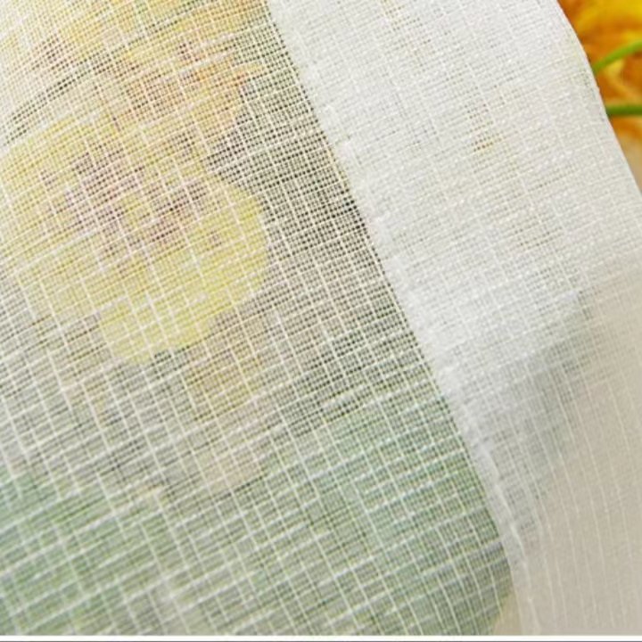 Hot Sale White Voile Curtain Sheer Fabric Polyester Plain Light Weight Slub Voile Tulle Curtain Fabric