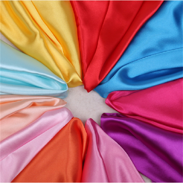 100% polyester shiny fabric Cheap thick satin duchess satin fabric no stretch /stretch satin fabric