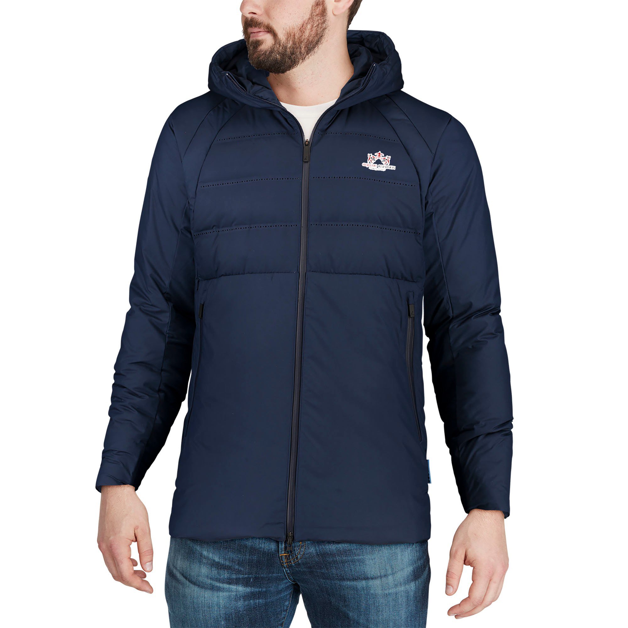 Winter Varsity Jacket XL Full Puffer down Fabric Warm Breathable New Condition Pattern Decoration Bonded Processed Plus Size