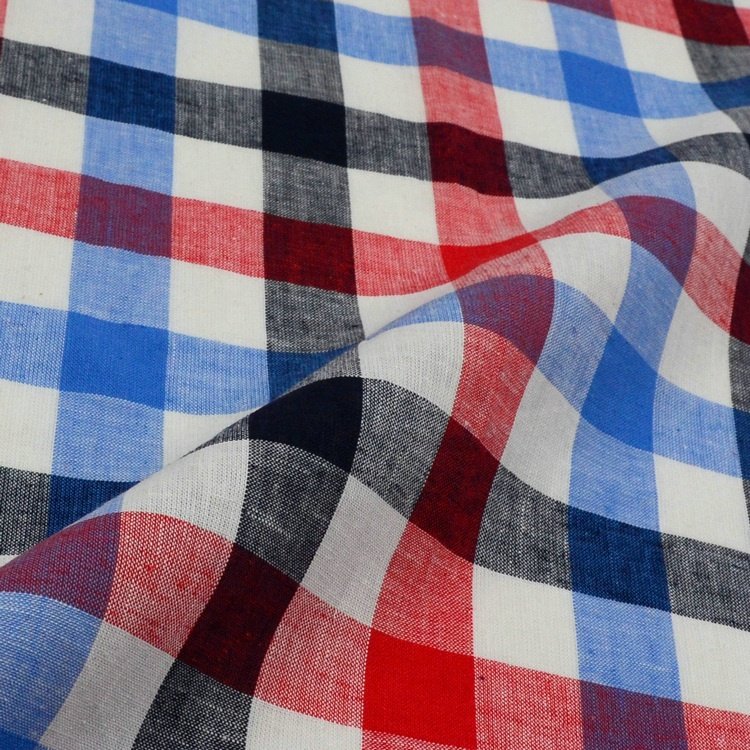 L/C 55/45 yarn dyed check shirting fabric from jiangsu mill