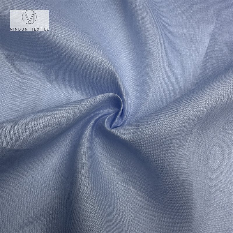 Mindun Factory 17*21 140cm Wide Comfortable Soft Linen Yarn Dyed Pinstripes Knitted Pure 100% Linen Fabric For Everyday Shirt