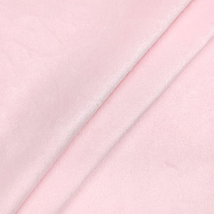 New Fashion Solid Polyester Fleece Fabric , Soft Hand Feel Knit Velvet Spandex Fabric For Garment/