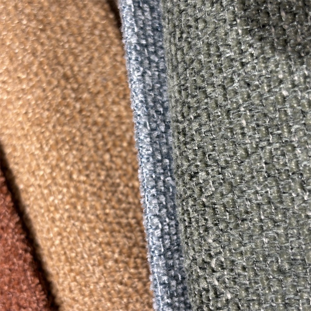 China factory direct chenille Curtain Fabric Imitation Linen Pillow Sofa Fabric 0207