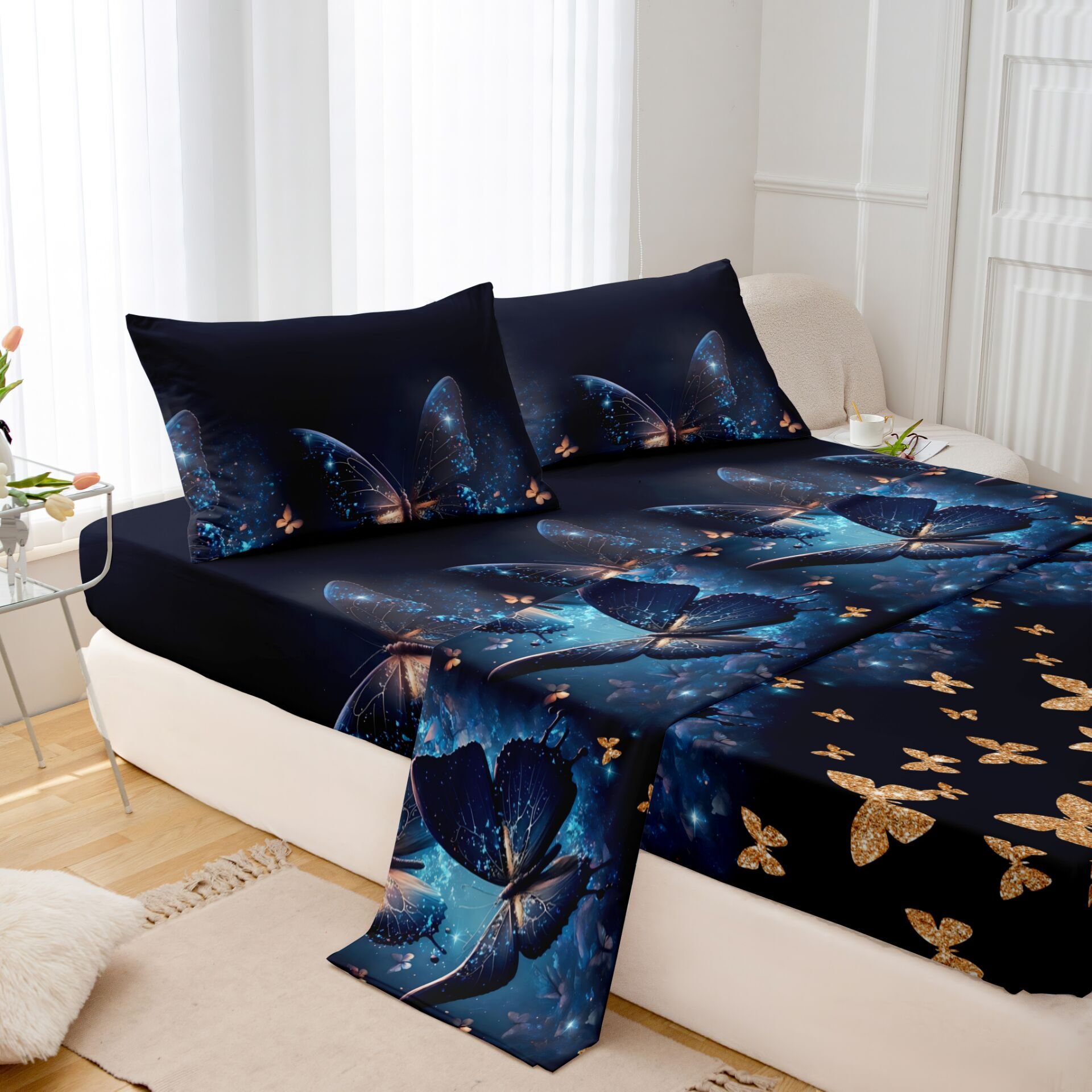 ODM/OEM black home textiles microfiber polyester bed linen fitted sheets bed sheet set