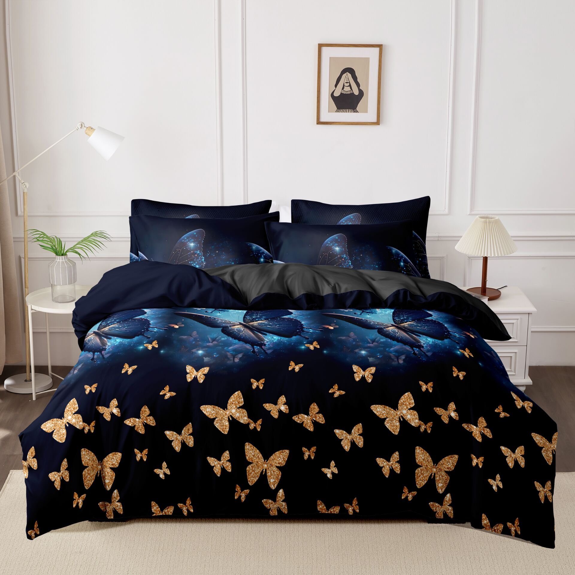 ODM/OEM black home textiles microfiber polyester bed linen fitted sheets bed sheet set