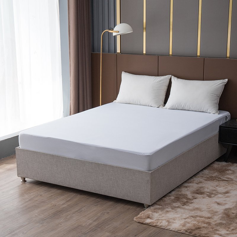 Anti Dust Bamboo Polyester Terry Knitted Fiber Fitted Sheet 100% Waterproof Bed Cover Mattress Protector