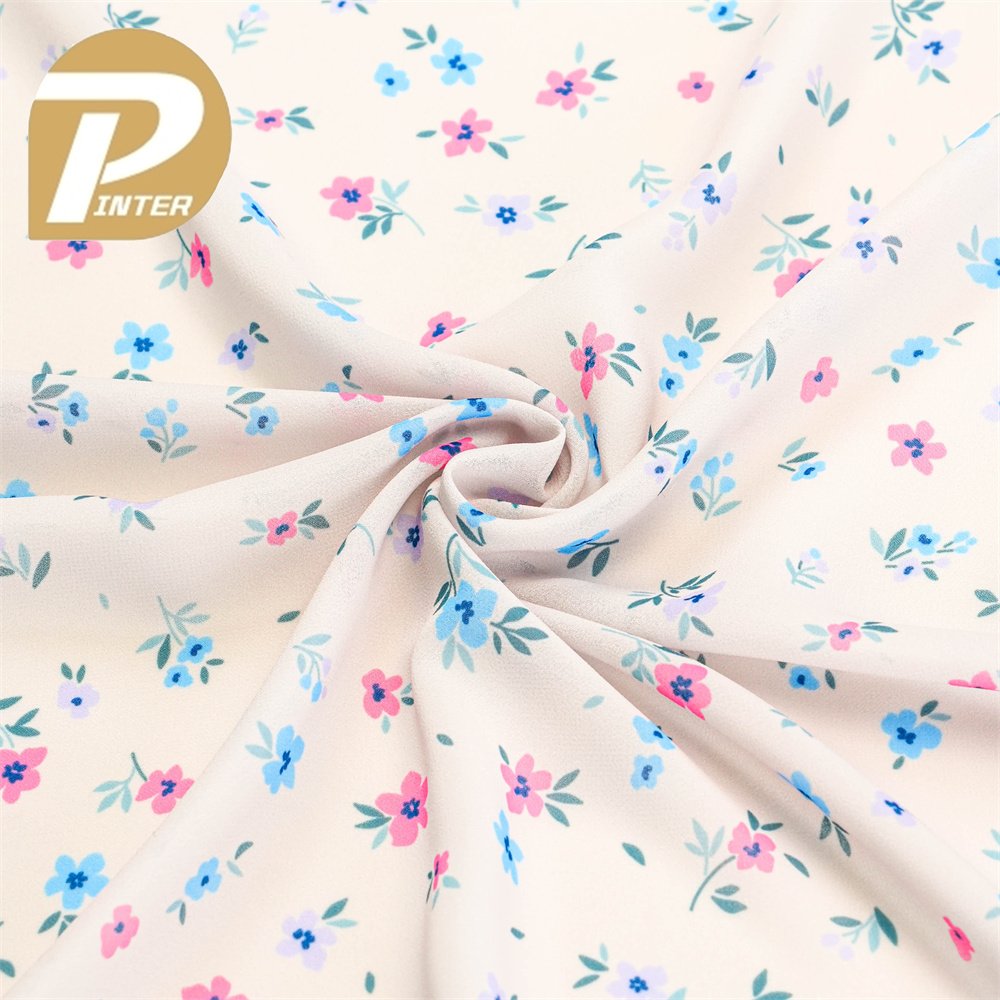 100%Polyester Woven Breathable Comfortable Custom Digital Printed Chiffon Fabric Fabrics