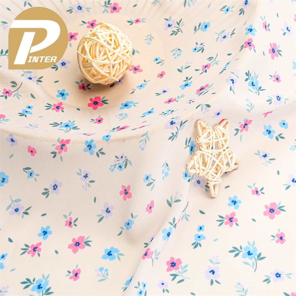 100%Polyester Woven Breathable Comfortable Custom Digital Printed Chiffon Fabric Fabrics