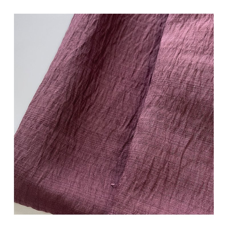 Linen Poly Fabric Crinkle Crepe Polyester Poly Linen Fabric