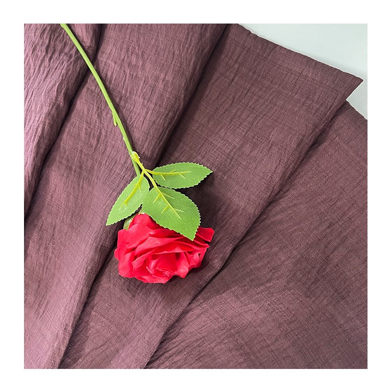 Linen Poly Fabric Crinkle Crepe Polyester Poly Linen Fabric