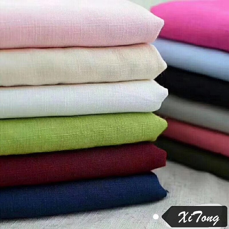 2022 New Design linen fabric 100% Polyester linen fabric for clothing