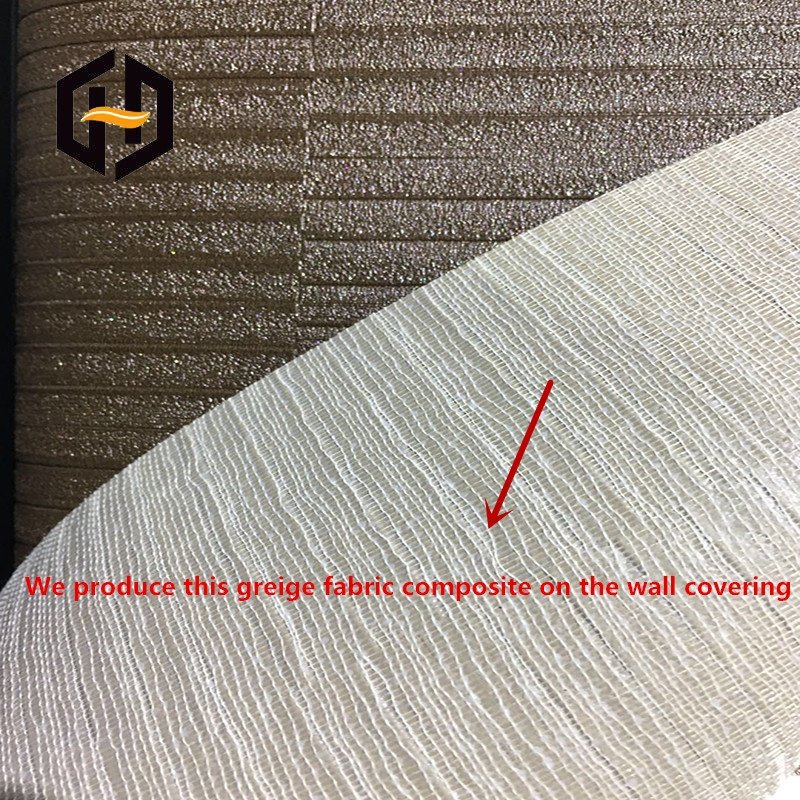Manufacturer's high-quality 100% polyester fabric mesh lining for PVC wallpaper backing