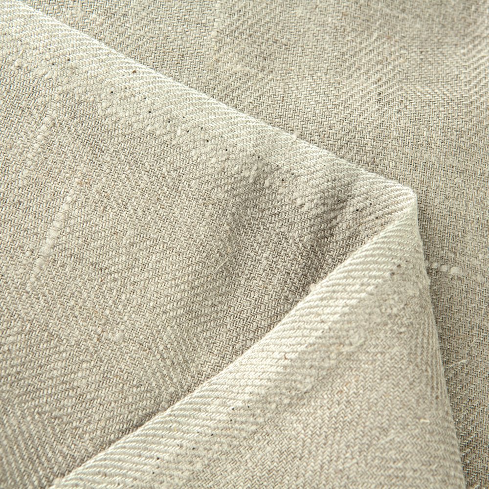 High Quality 320 GSM 100% Linen Woven Twill Weave Fabric Organic Printed Natural Soft Breathable Home Use Clothes Shirts