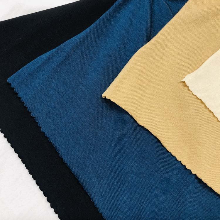 customized Organic 220gsm Bamboo 70%bamboo 25%cotton 5%spandex Bamboo Jersey Fabric for Clothes