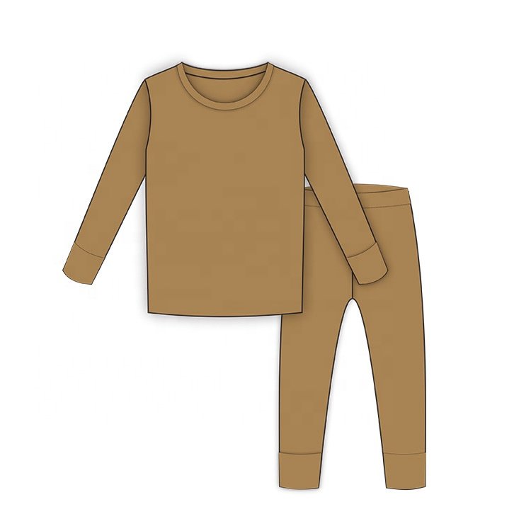 Children's Set Summer Long Sleeved T-shirt Bamboo Fiber Baby Clothes 0 to 6 Year Old Toddler Clothing Sets Home Wear