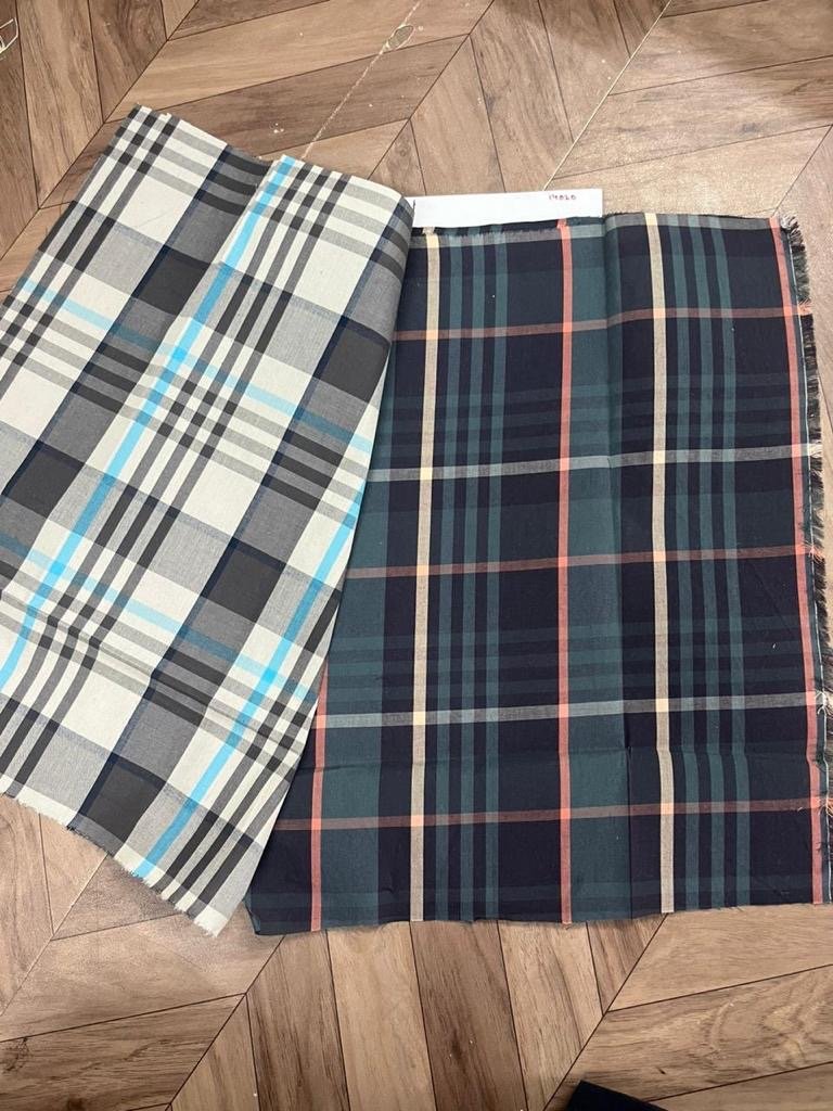 Hot Selling 100% Linen Yarn Dyed Check Fabric Printed Pattern for Girls Shirts Dresses Twill Style Woven Technique Export India