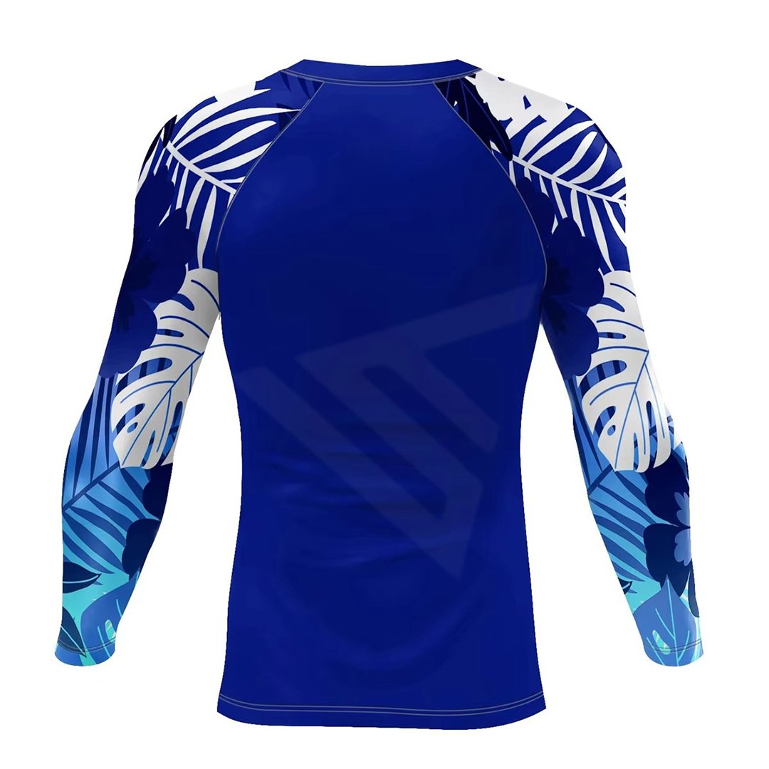 Custom Quality Long Sleeve MMA Rash Guards BJJ Fitness Compression Shirts Wholesale Fabric and Spandex Material