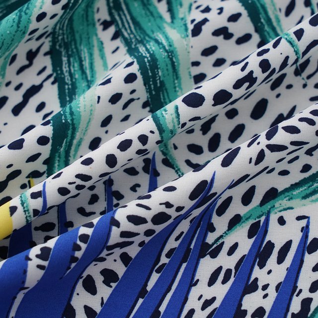 2020 Super soft leaf printed knitted 100% polyester rayon fabric for dress