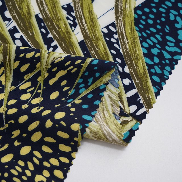 2020 Super soft leaf printed knitted 100% polyester rayon fabric for dress