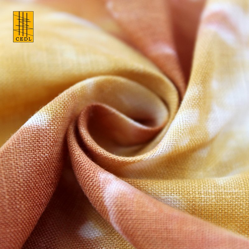 Factory Customization Quantity Assured Tie-Dyed 100%Linen fabric for T-Shirt or Dress