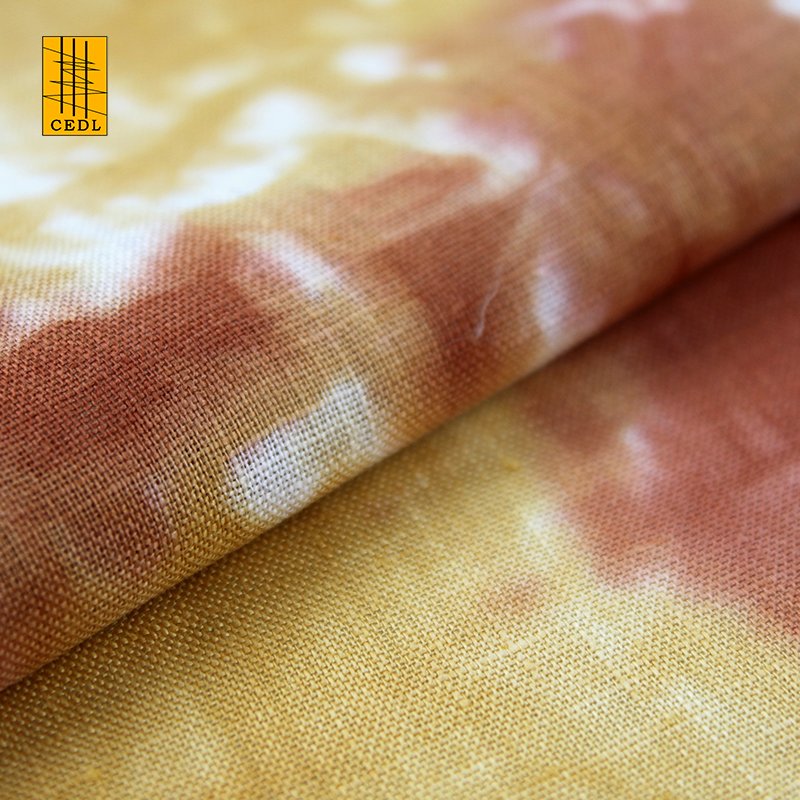 Factory Customization Quantity Assured Tie-Dyed 100%Linen fabric for T-Shirt or Dress