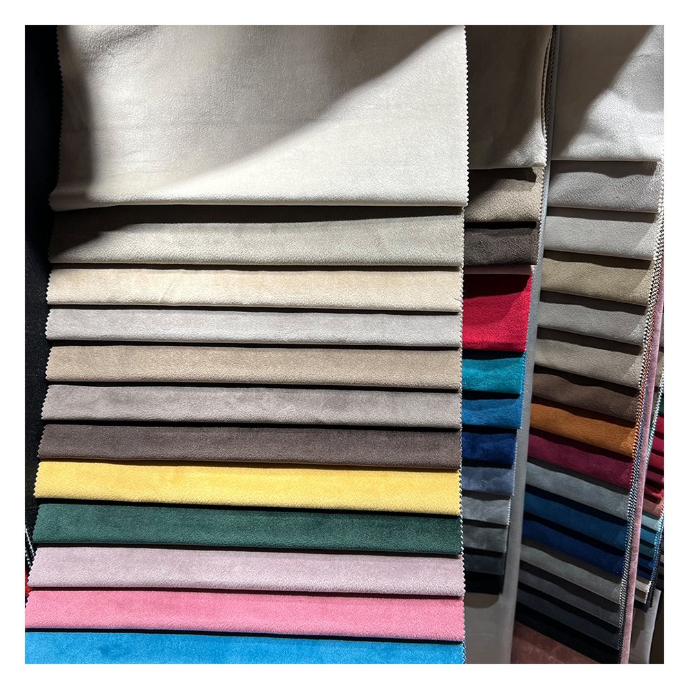 High Quality 100% Polyester Warp Knit Fabric Holland Velvet Face Bonded Pattern Plain Backing TC Fleece Sofa Home Textile Use