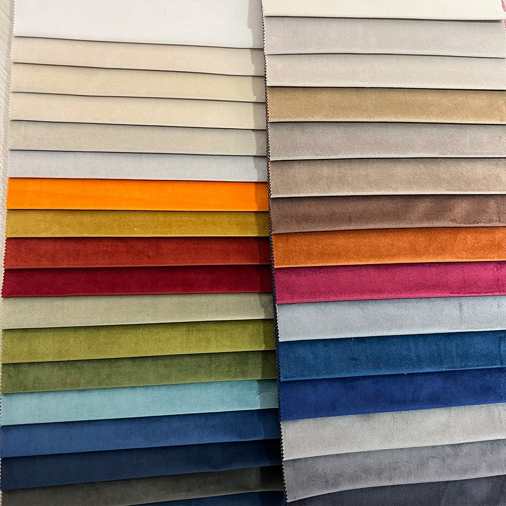 High Quality 100% Polyester Warp Knit Fabric Holland Velvet Face Bonded Pattern Plain Backing TC Fleece Sofa Home Textile Use