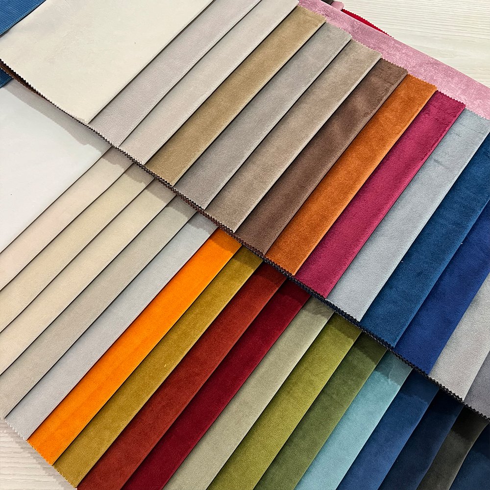 High Quality 100% Polyester Warp Knit Fabric Holland Velvet Face Bonded Pattern Plain Backing TC Fleece Sofa Home Textile Use