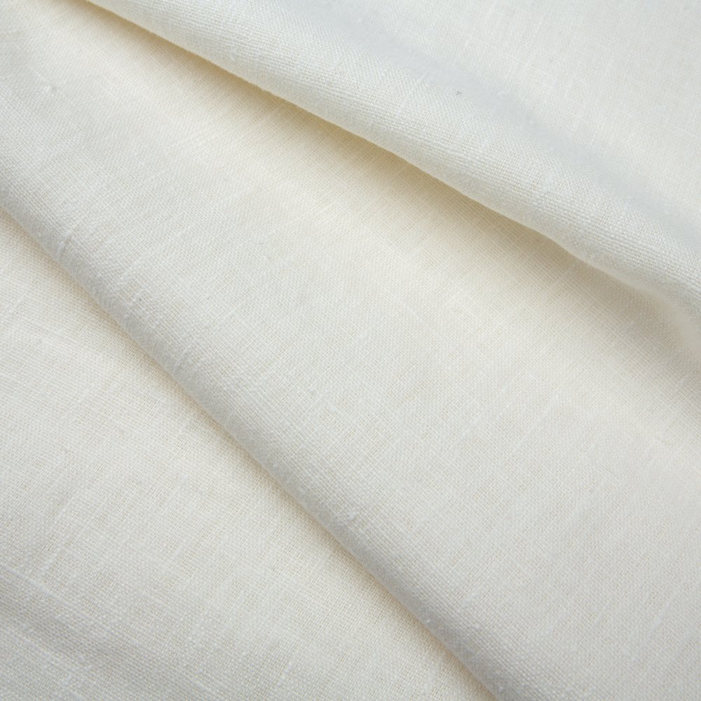 285 GSM 100% Linen Woven Optical White Fabric High Quality Breathable Printed Plain Roll Clothing Dress/Shirts Home Wholesale