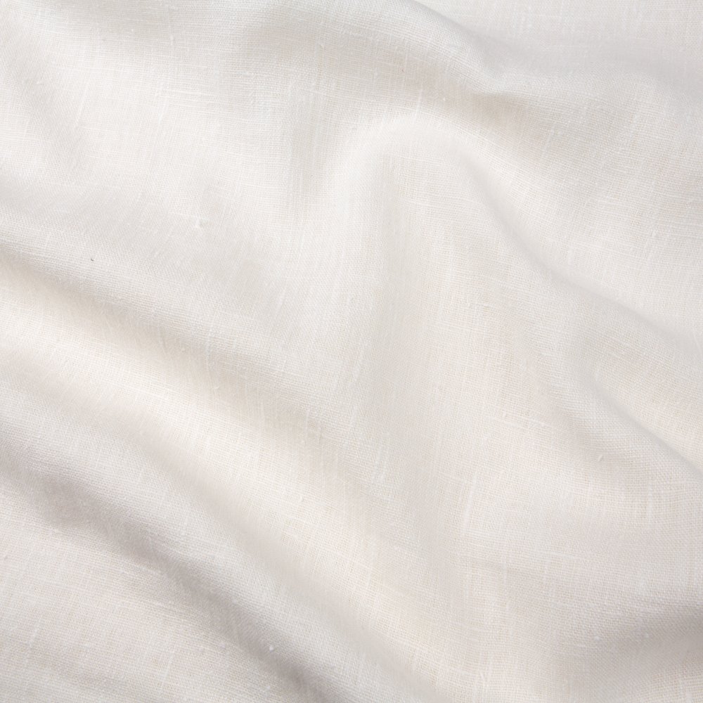 285 GSM 100% Linen Woven Optical White Fabric High Quality Breathable Printed Plain Roll Clothing Dress/Shirts Home Wholesale