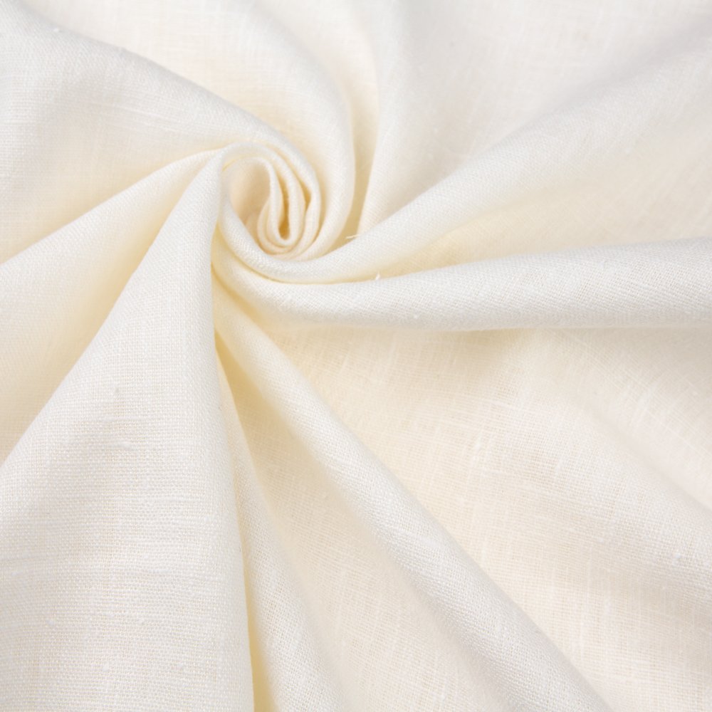 285 GSM 100% Linen Woven Optical White Fabric High Quality Breathable Printed Plain Roll Clothing Dress/Shirts Home Wholesale