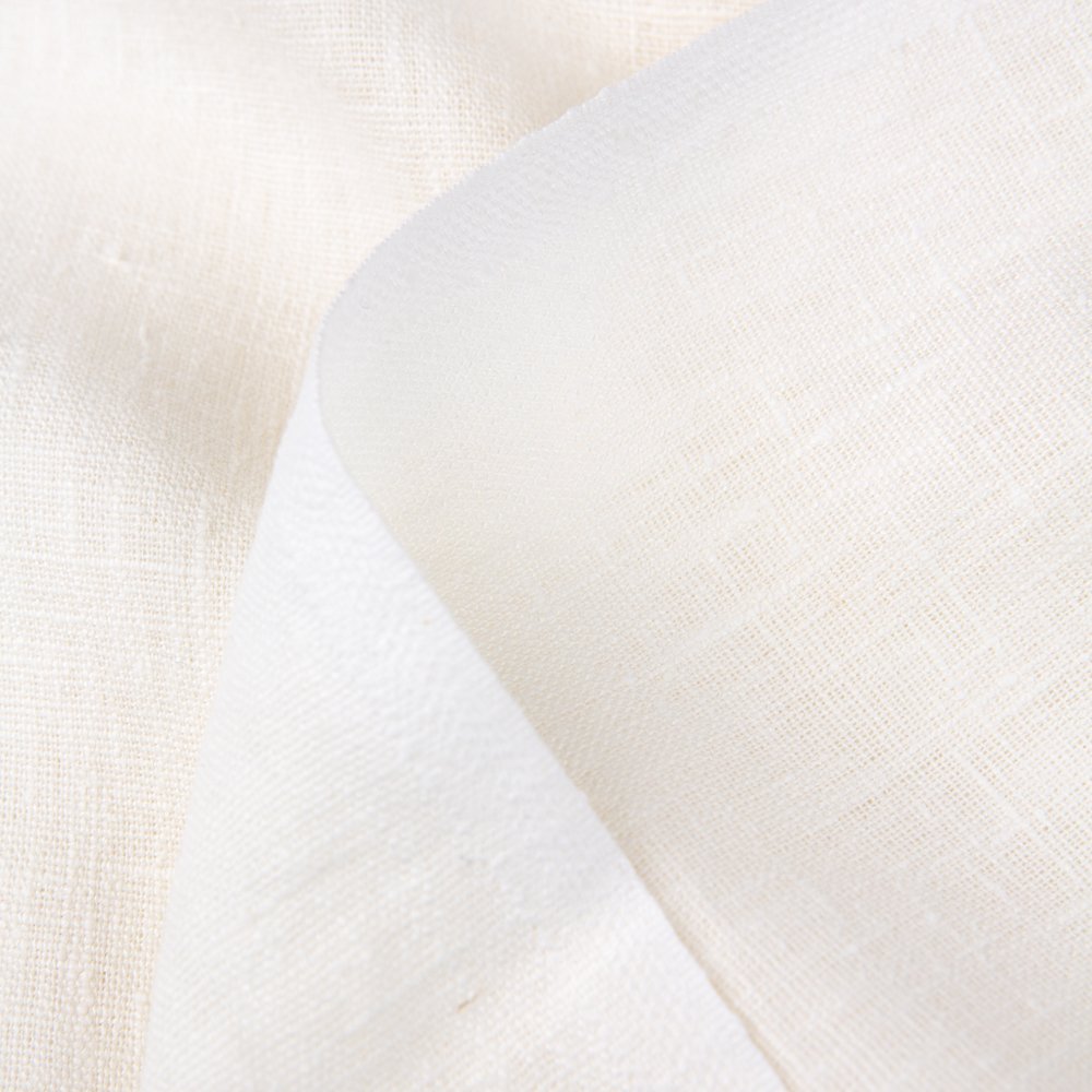 285 GSM 100% Linen Woven Optical White Fabric High Quality Breathable Printed Plain Roll Clothing Dress/Shirts Home Wholesale