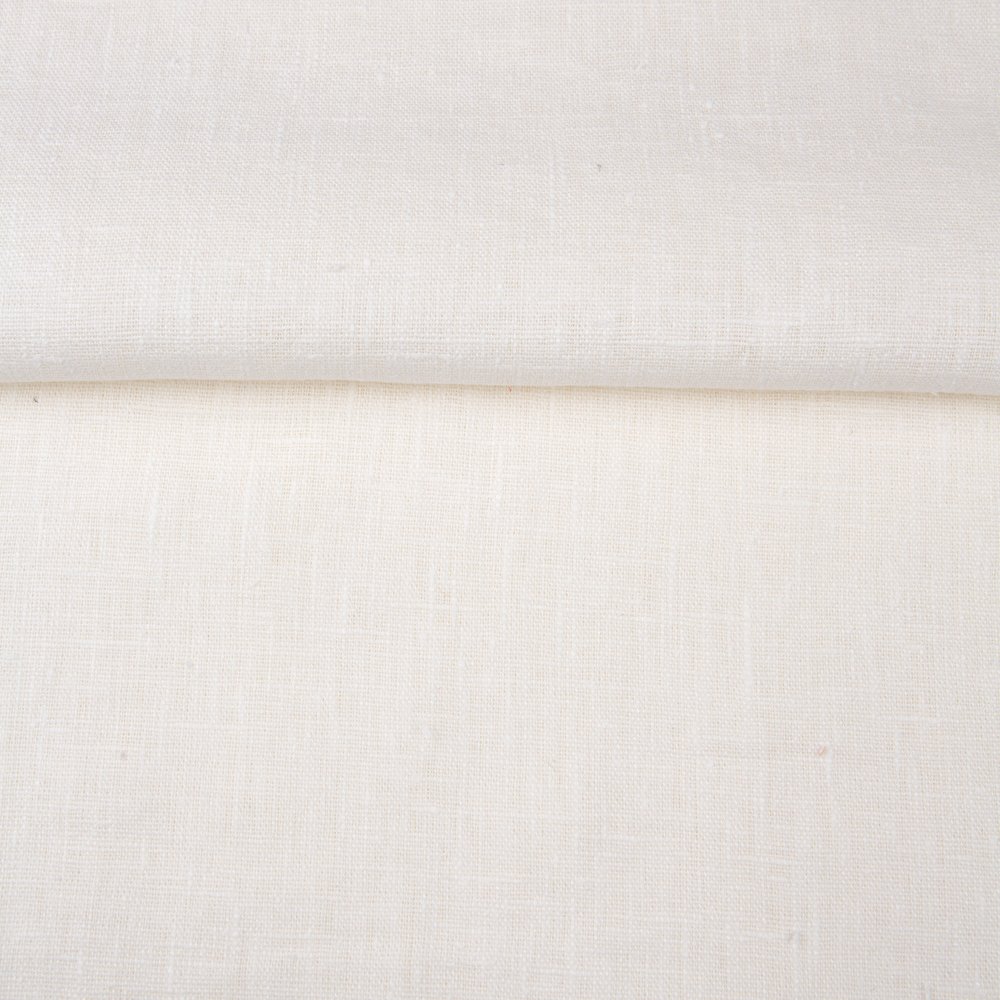 285 GSM 100% Linen Woven Optical White Fabric High Quality Breathable Printed Plain Roll Clothing Dress/Shirts Home Wholesale
