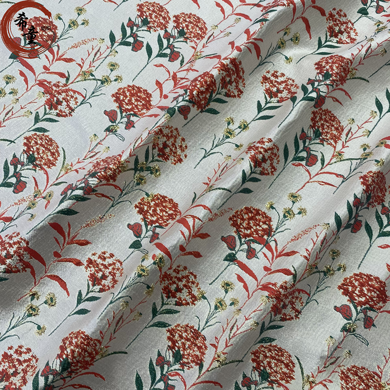 High Quality jacquard brocade fabric roses design Tailor Brocade Fabric For Garments