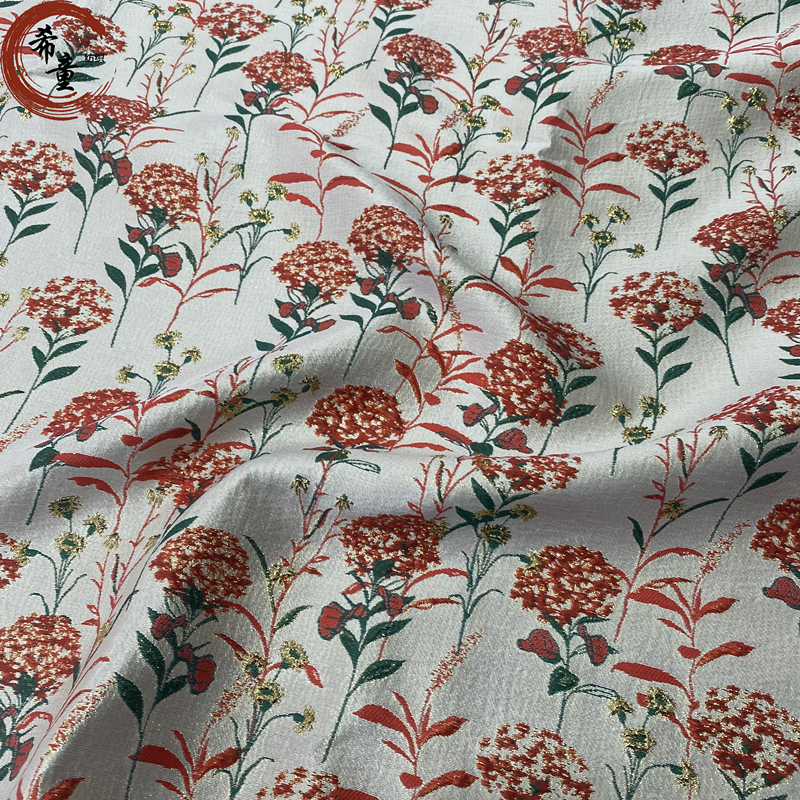 High Quality jacquard brocade fabric roses design Tailor Brocade Fabric For Garments