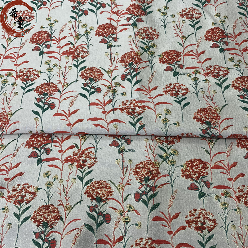 High Quality jacquard brocade fabric roses design Tailor Brocade Fabric For Garments