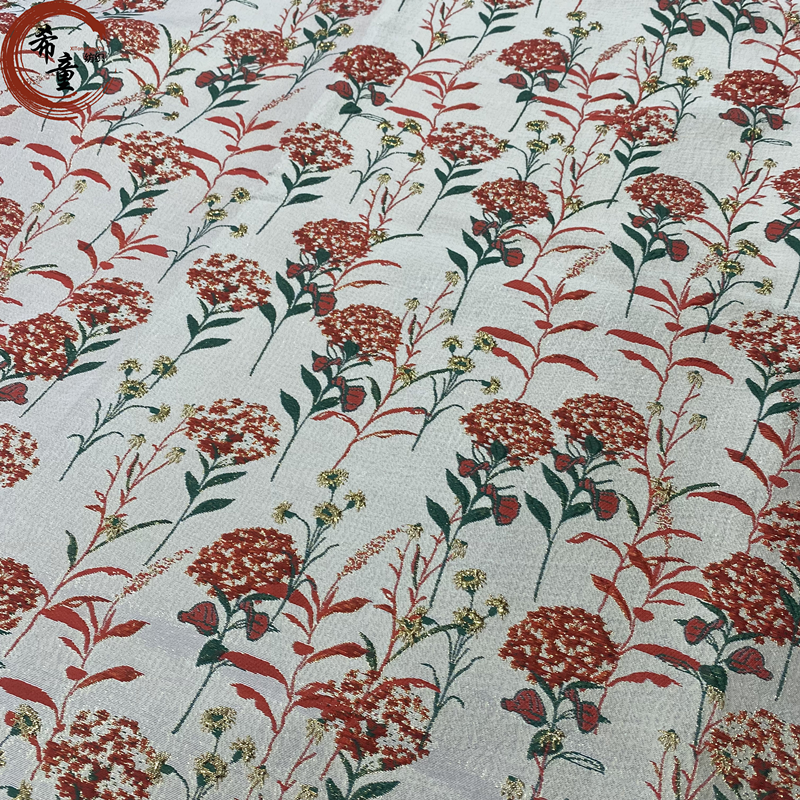High Quality jacquard brocade fabric roses design Tailor Brocade Fabric For Garments