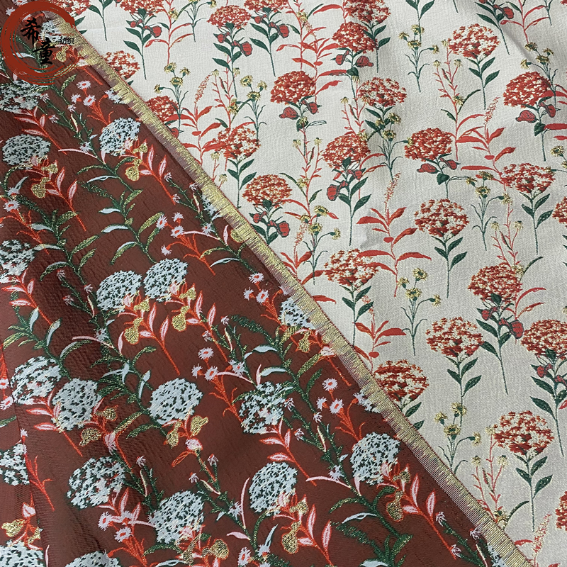 High Quality jacquard brocade fabric roses design Tailor Brocade Fabric For Garments