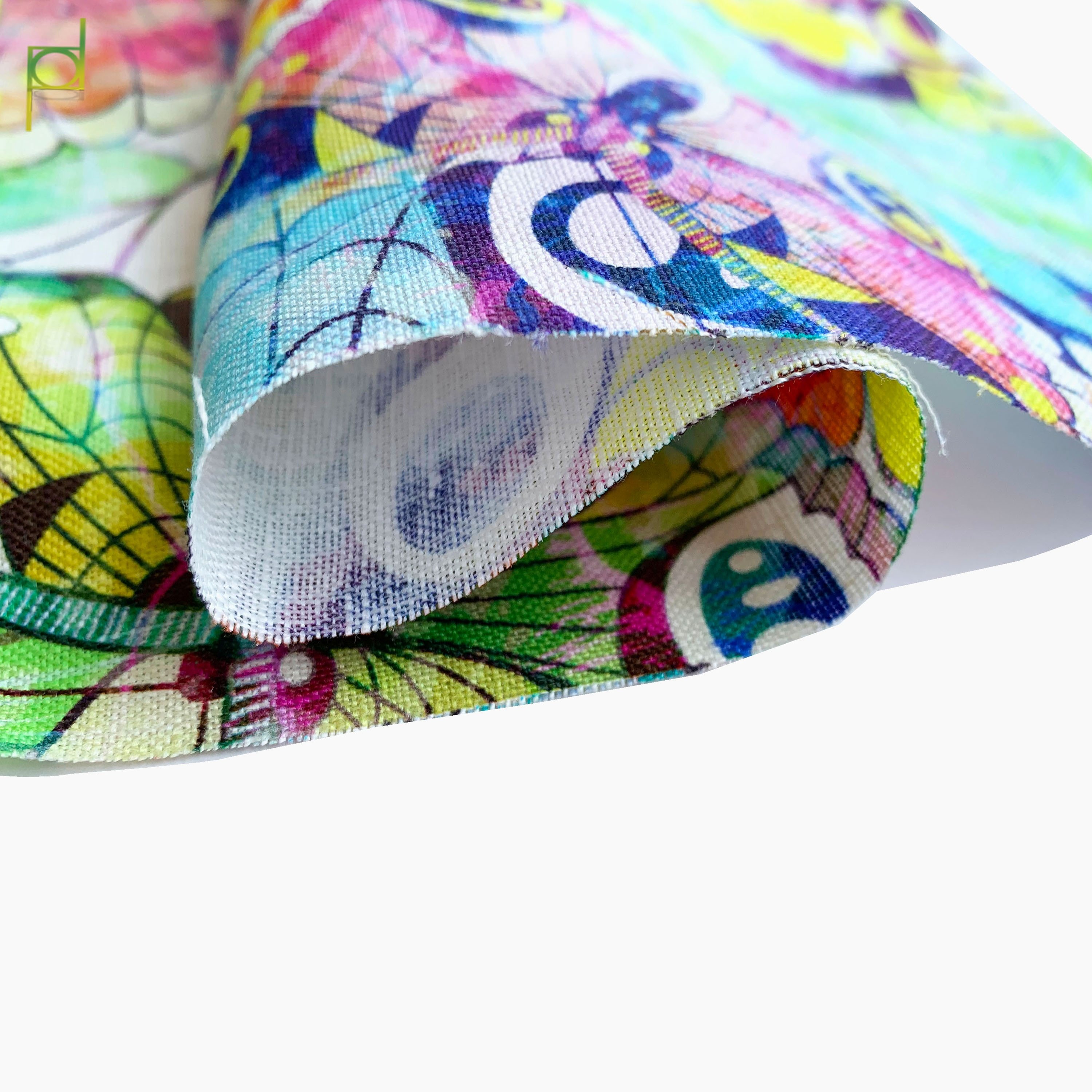 Factory hot sale digital print linen fabric low MOQ printed fabric