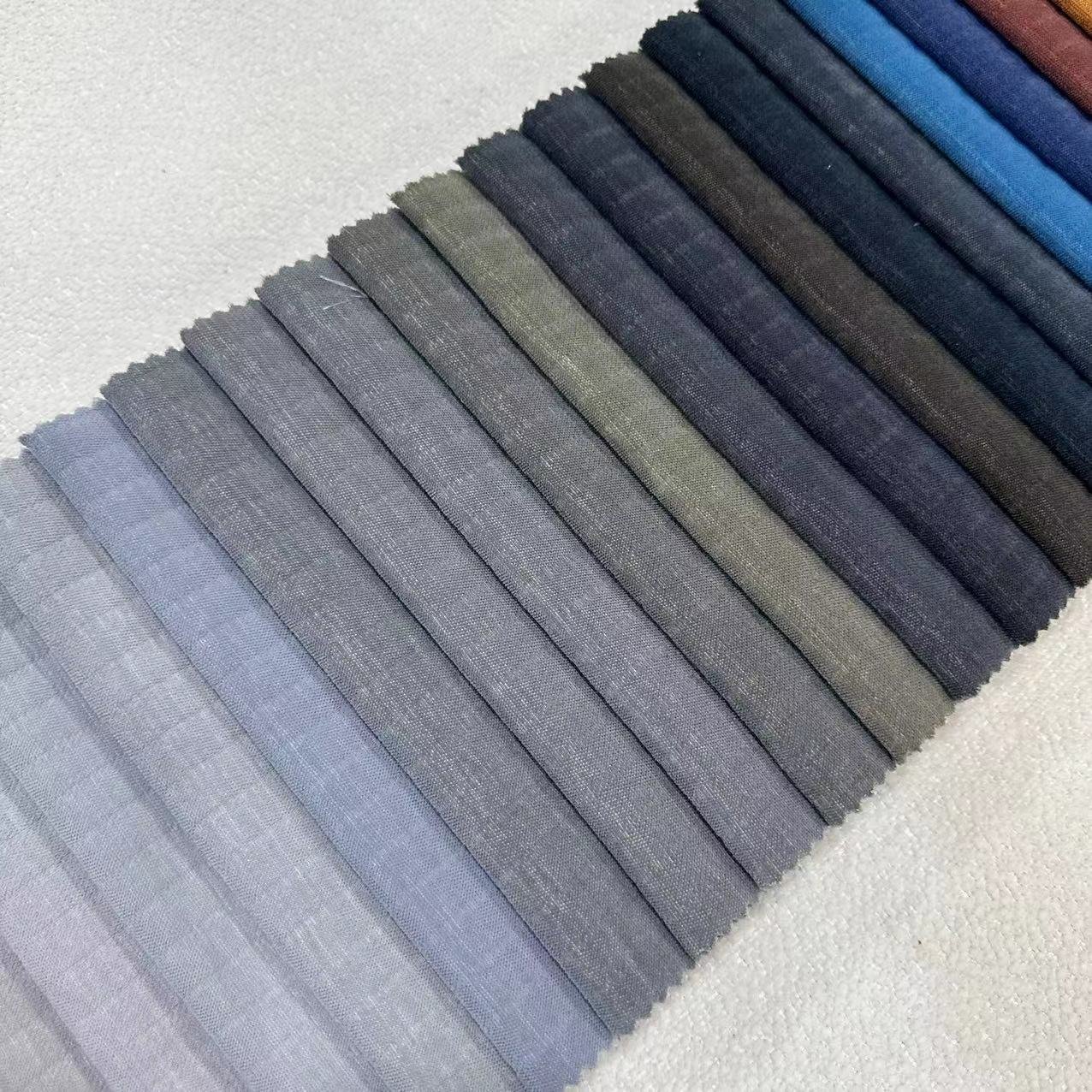 23004- polyester home textile sofa fabric for plain Comfortable Warm Upholstery Pillow linen curtain fabrics For Home