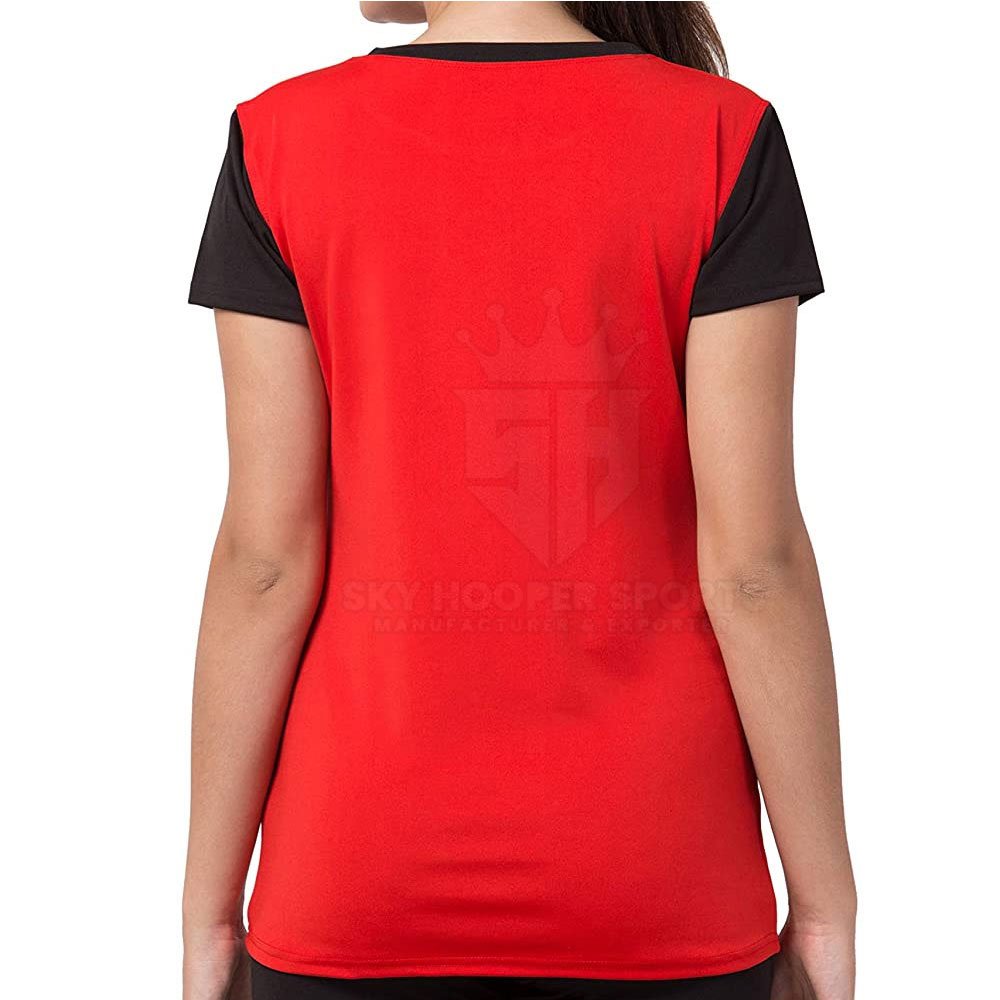 Custom made Women T shirt Fashion short sleeve deep neck T shirt soft fabric Pakistan Manufacturers