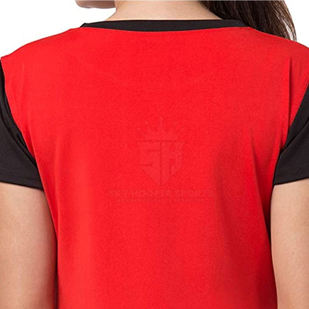 Custom made Women T shirt Fashion short sleeve deep neck T shirt soft fabric Pakistan Manufacturers
