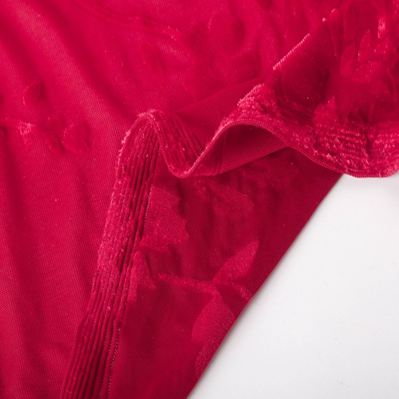 New design knit 4 way stretch burnout velvet fabric for garment clothing textile custom elastic fashion ripstop air underwear