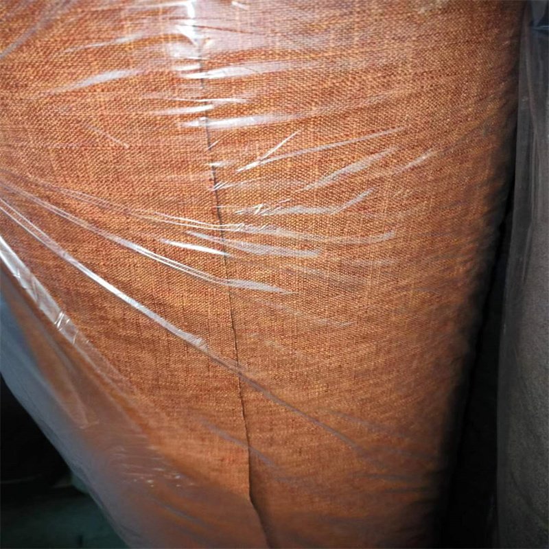 Factory directly sale colorful polyester linen fabric for sofa home textiles