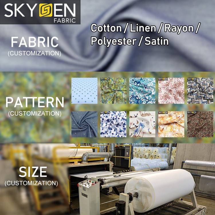 Skygen 200gsm pants suit twill 100% polyester fabric roll recycle soft 100% polyester woven twill fabric