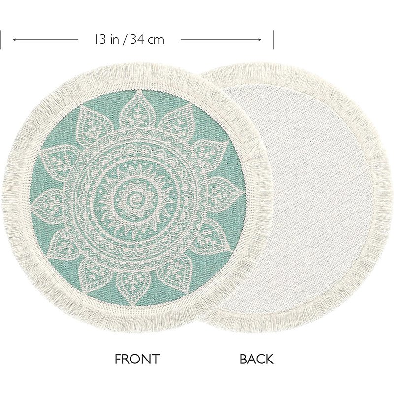 Cloth Fabric Placemats Soft and Comfortable Table Settings for Everyday Use Cotton Woven Table Placemats