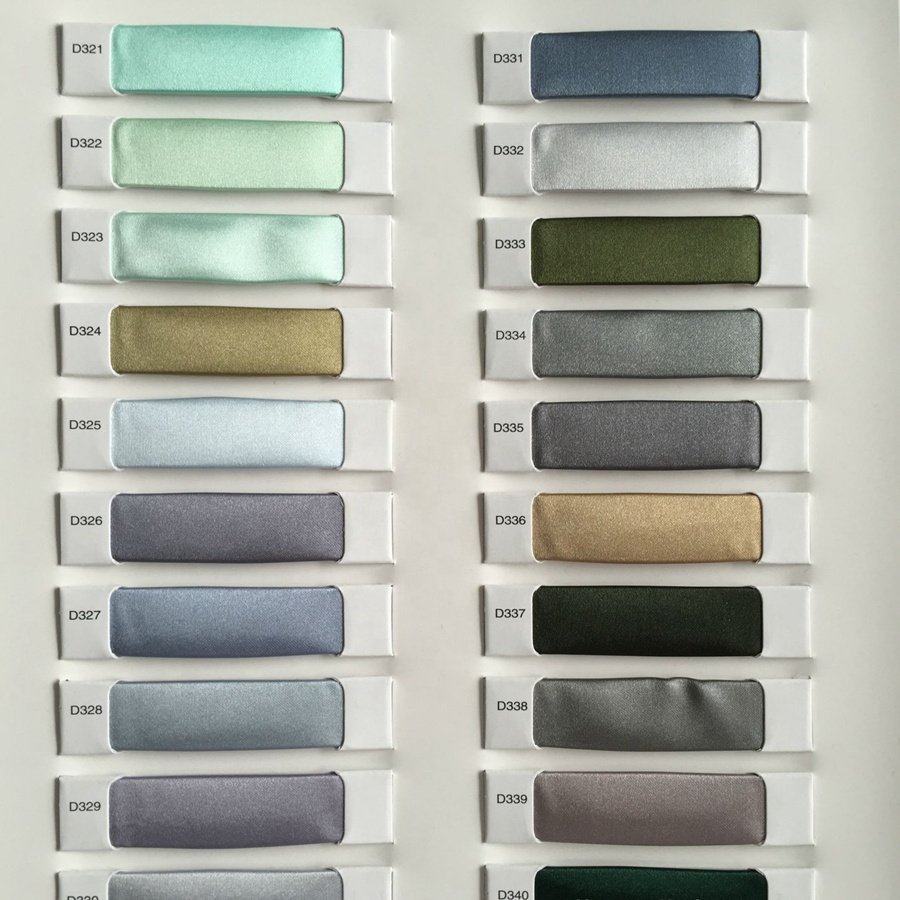 stocked multi colors 100% Polyester bright satin fabric sateen fabric